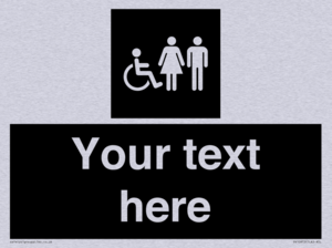 Custom information: black panel disabled female and male